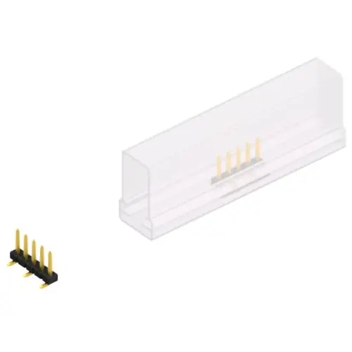 Abverkauf Stiftleiste, 5-polig, RM 2 mm, abgewinkelt, schwarz, SLY7SMD0455GSM