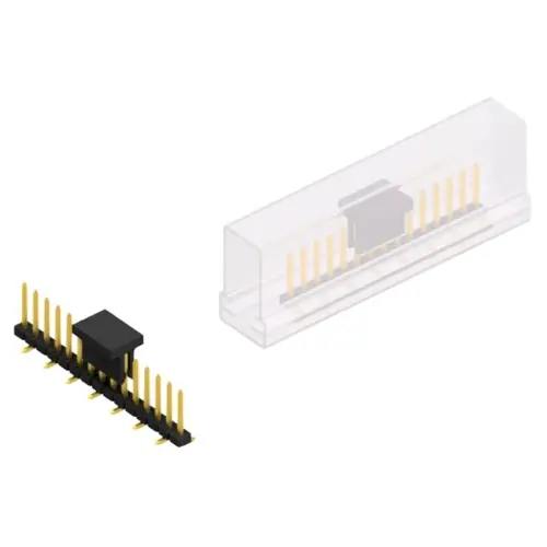 Aktuell Stiftleiste, 15-polig, RM 2 mm, abgewinkelt, schwarz, SLY7SMD06215GBSM