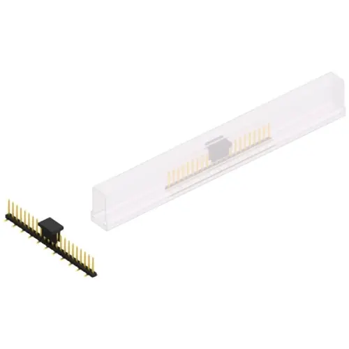 Zertifiziert Stiftleiste, 22-polig, RM 2 mm, abgewinkelt, schwarz, SLY7SMD06222GBSM