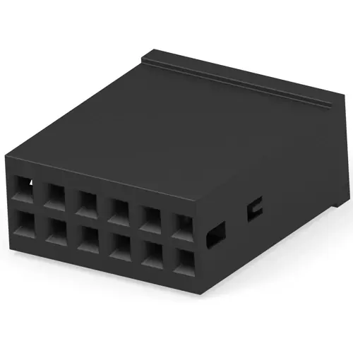 Buchsengehäuse, 12-polig, RM 2.54 mm, gerade, schwarz, 1-87133-1 Neue Kollektion