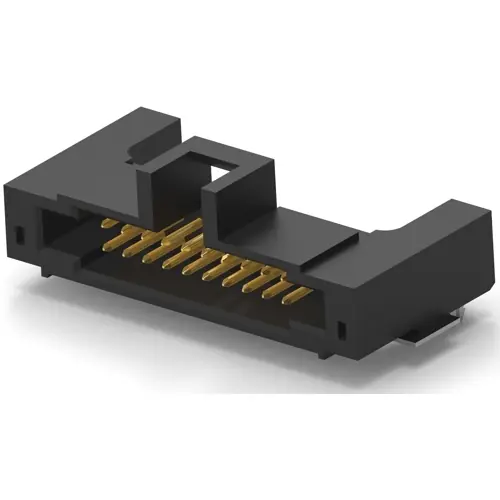 Super-Preis Stiftleiste, 10-polig, RM 1.27 mm, abgewinkelt, schwarz, 5-104895-1