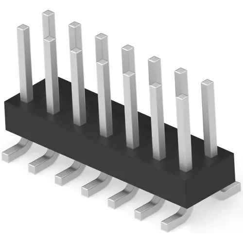 Ausverkauf Stiftleiste, 14-polig, RM 2.54 mm, abgewinkelt, schwarz, 5-147292-1
