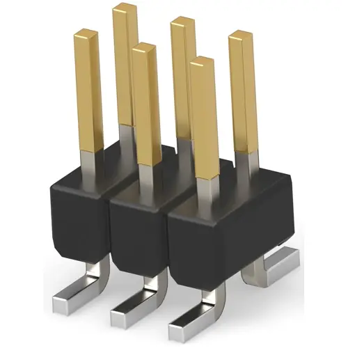 Stiftleiste, 6-polig, RM 2.54 mm, gerade, schwarz, 1241050-3 Sonderaktion