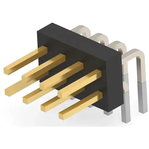 Stiftleiste, 8-polig, RM 2.54 mm, abgewinkelt, schwarz, 5-103326-4 Sofort Bestellen