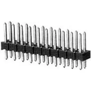 Bestpreis Stiftleiste, 2-polig, RM 2.54 mm, gerade, schwarz, 5-146253-1