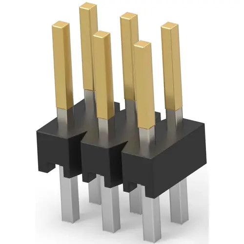 Billig Stiftleiste, 6-polig, RM 2.54 mm, gerade, schwarz, 5-146257-3