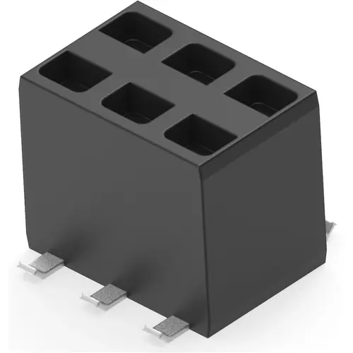 Buchsengehäuse, 6-polig, RM 2.54 mm, gerade, schwarz, 969973-3 Preisknaller