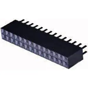 Bestseller Buchsenleiste, 28-polig, RM 2.54 mm, gerade, schwarz, 6-534206-4