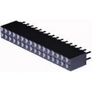 Top-Preis Buchsenleiste, 32-polig, RM 2.54 mm, gerade, schwarz, 6-534206-6