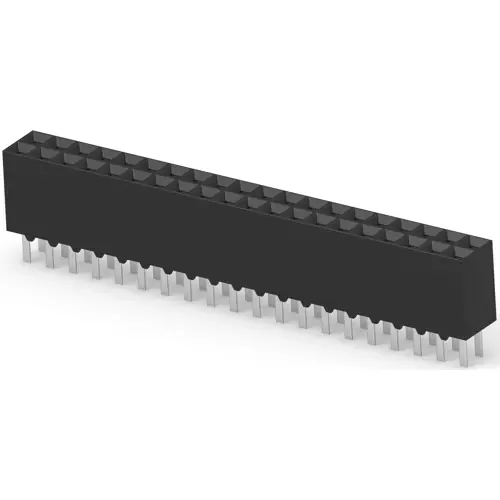 Bestseller Buchsenleiste, 40-polig, RM 2.54 mm, gerade, schwarz, 2-534206-0