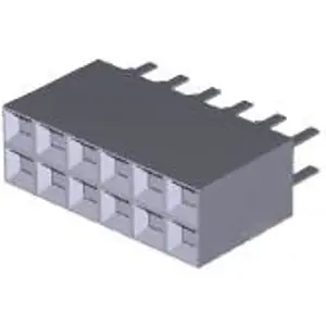 Buchsengehäuse, 12-polig, RM 2.54 mm, gerade, schwarz, 535542-6 Neuheit