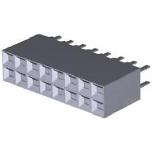 Buchsengehäuse, 16-polig, RM 2.54 mm, gerade, schwarz, 535542-8 Expressversand