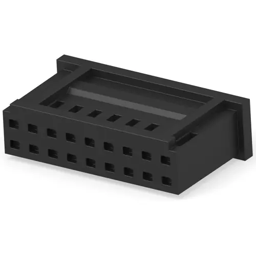 Buchsengehäuse, 18-polig, RM 2.54 mm, gerade, schwarz, 280513 Günstig