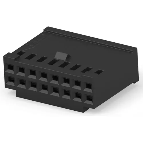 Buchsengehäuse, 16-polig, RM 2.54 mm, gerade, schwarz, 1-87631-2 Must-Have
