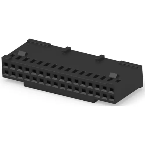 Super-Preis Buchsengehäuse, 32-polig, RM 2.54 mm, gerade, schwarz, 2-87631-8