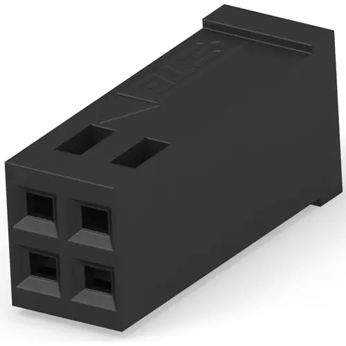 Abverkauf Buchsengehäuse, 4-polig, RM 2.54 mm, gerade, schwarz, 4-87456-9