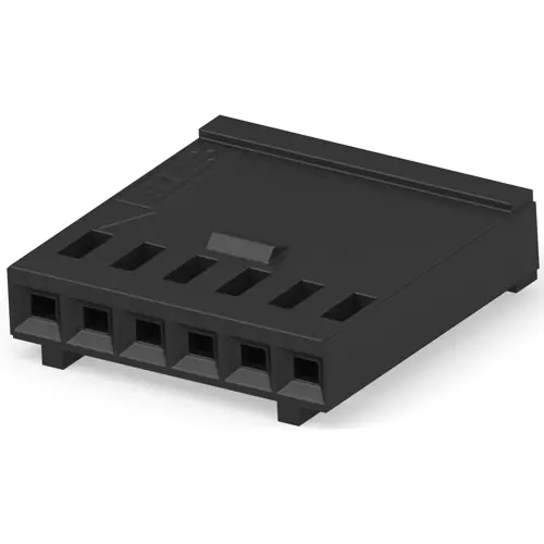Buchsengehäuse, 6-polig, RM 2.54 mm, gerade, schwarz, 102241-4 Echt