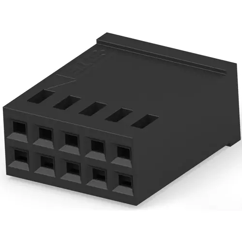 Buchsengehäuse, 10-polig, RM 2.54 mm, gerade, schwarz, 87456-5 Bestseller