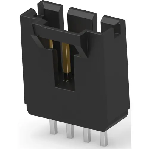 Stiftleiste, 4-polig, RM 2.54 mm, gerade, schwarz, 5-104362-3 Expressversand