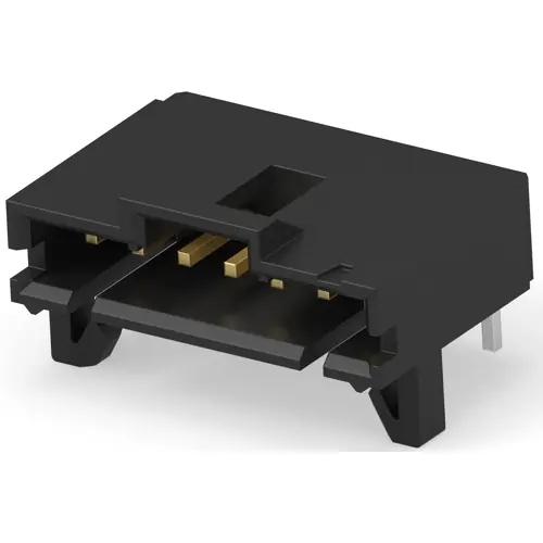 Stiftleiste, 7-polig, RM 2.54 mm, abgewinkelt, schwarz, 5-103904-6 Abverkauf