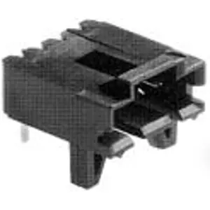 Begrenztes Angebot Stiftleiste, 2-polig, RM 2.54 mm, abgewinkelt, schwarz, 5-103904-1