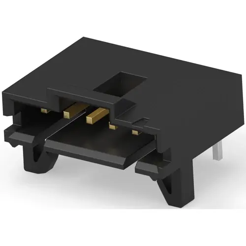 Stiftleiste, 6-polig, RM 2.54 mm, abgewinkelt, schwarz, 5-103673-5 Kostenloser Versand