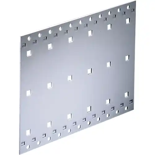 Bestseller Seitenwand, Aluminium, (L x H) 415 mm x 132.55 mm, 3 HE, silber, 34560-193