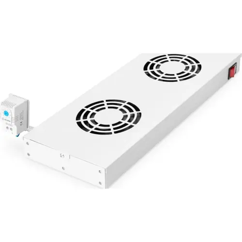 Dachlüftungsgerät, 2 Lüfter, Stahl, (B x H x T) 482 x 55 x 160 mm, grau, für 483 mm Schränke, DN-19 FAN-2-HO Sale