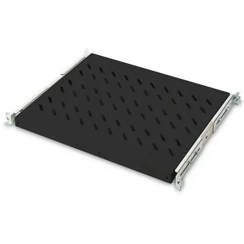 Fachboden, ausziehbar, Stahl, (B x H x T) 385 x 465 x 30 mm, 1 HE, schwarz, DN-19 TRAY-2-600-SW Rabatt