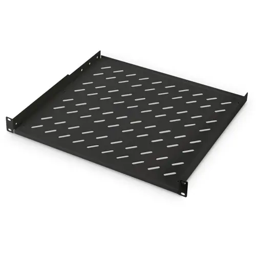 Jetzt Bestellen Fachboden, festeinbau, 15 kg, Stahl, (B x H x T) 482 x 44 x 399 mm, 1 HE, schwarz, für 483 mm Profilschienen, DN-19 TRAY-1-400-SW