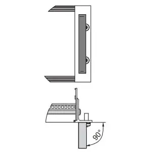 Preisreduziert Frontgriff, gerade, Aluminium, (L x B x H) 40 x 12.2 x 102 mm, 3 HE, schwarz, 10501-026