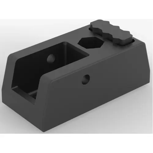 Gehäusefuß, Aluminium-Druckguss, (L x B x H) 20 x 41 x 16.6 mm, silber, 10603-001 Kracherpreis