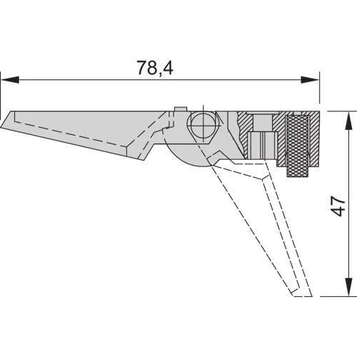 Neuheit Gehäusefuß, Kunststoff, (L x B x H) 14 x 38.4 x 15.8 mm, schwarz, 10603-026