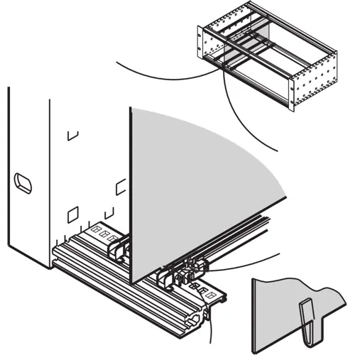 Zwischenwand, Stahl, (L x H) 160 mm x 246.9 mm, 6 HE, 34562-763 Garantierte Lieferung