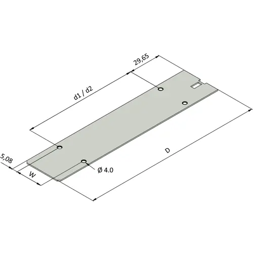 Abdeckplatte, ohne Perforation, Stahl, (L x B x H) 160 x 45.72 x 1 mm, 14 TE, für Kassetten, 34812-414 Begrenztes Angebot