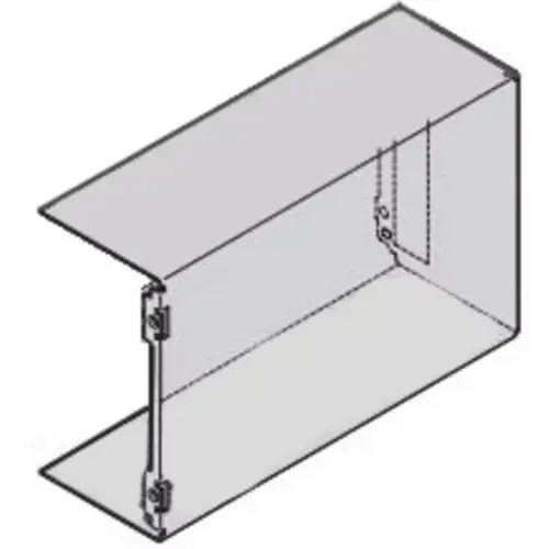 Billig Seitenteil, Aluminium, (L x B x H) 227 x 42.62 x 238.2 mm, 6 HE/10 TE, 34813-558