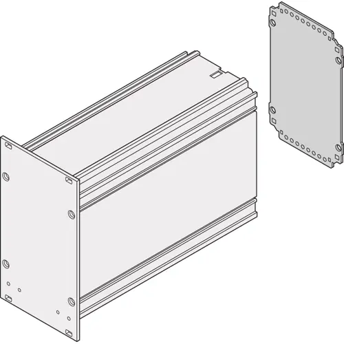 Sonderangebot Rückwand, Stahl, (B x H x T) 47.2 x 242.45 x 7.5 mm, 6 HE/10 TE, 34813-710