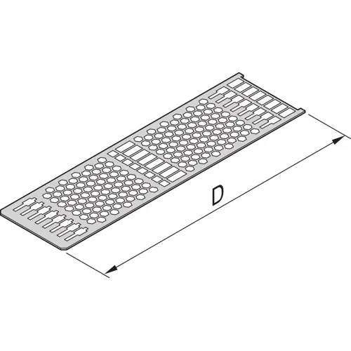 Abdeckplatte, Stahl, (L x B) 227 x 25.4 mm, 12 TE, für Kassetten mit Perforation für Führungsschienen, 34813-912 Rabatt