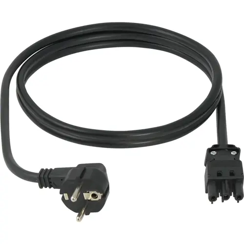 Abverkauf Anschlusskabel, SCHUKO/UTE, (L) 1000 mm, schwarz, für Wieland®-Steckdosenleisten, GST18, 60110-329