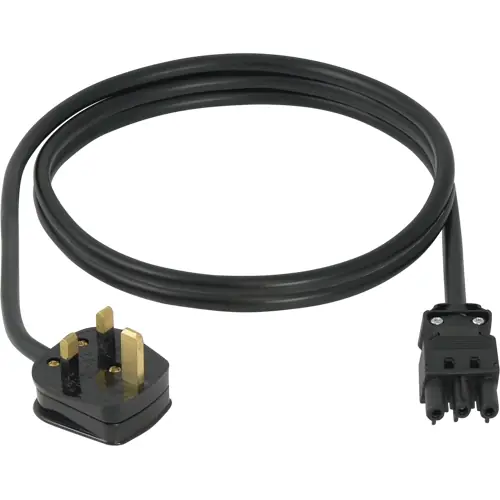 Anschlusskabel, BS-Stecker, (L) 2500 mm, schwarz, für Wieland®-Steckdosenleisten, GST18, 60110-332 Bestseller