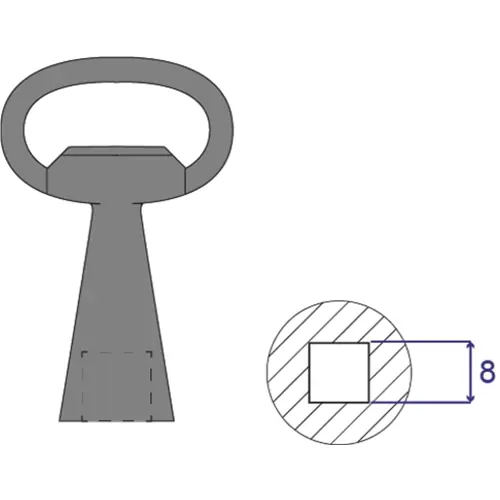 Vierkantschlüssel 8 mm für Schließeinsatz Wochenendangebot