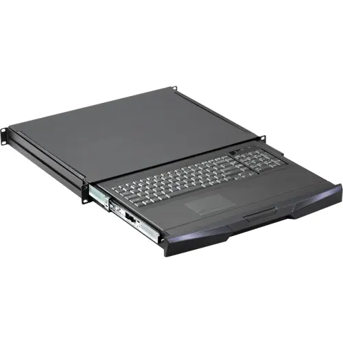 Direktkauf Schublade, mit Tastatur, Touchpad, englisch, (L x B x H) 400 x 442 x 43.65 mm, 1 HE, schwarz, 60118-569