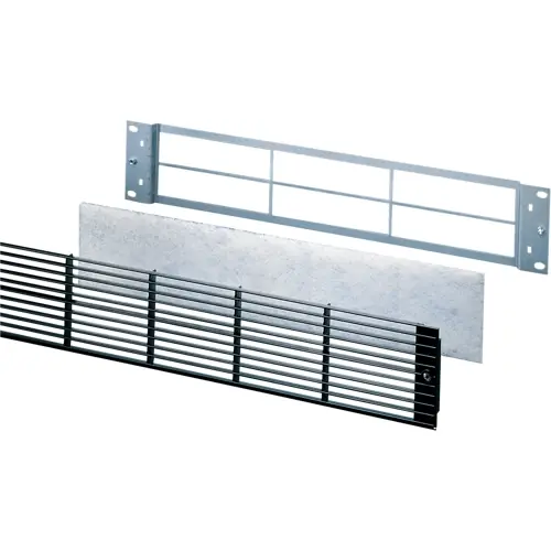 Belüftungsfrontplatte, Stahl, (B x H) 426.72 x 88.1 mm, 2 HE, 60715-049 Preis Gesenkt