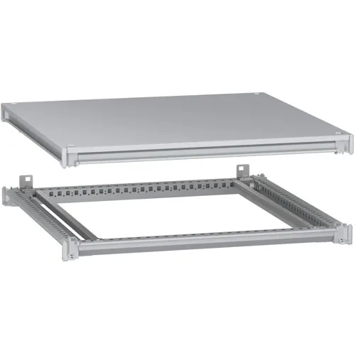 Unterer und oberer Rahmen, inkl. Dach, (H x B x T) 110 x 800 x 800 mm, NSYSFNC88 Expressversand