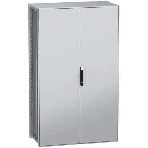 Zertifiziert Standgehäuse, mit Volltür und Montageplatte, (H x B x T) 2000 x 1200 x 600 mm, NSYSFN2012602DP