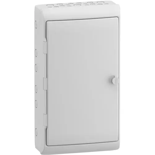 Zertifiziert Schaltschrank, 17 Vorstanzungen, (H x B x T) 610 x 340 x 160 mm, IP65/IK09, Polymer, hellgrau, 13196