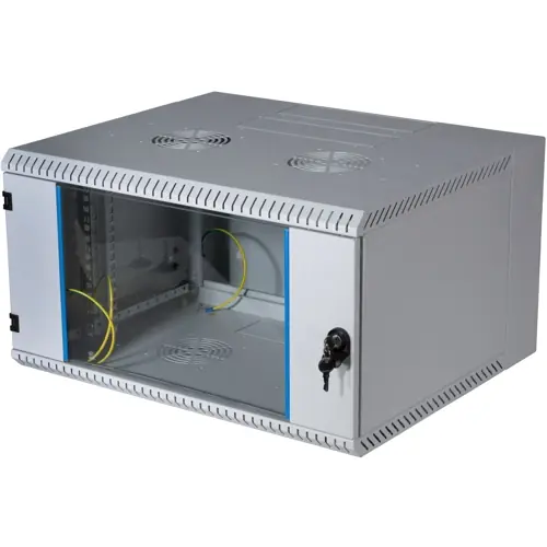 Markenprodukt Wandgehäuse, 12 HE, (H x B x T) 600 x 600 x 600 mm, IP20, Stahl, grau, 691612VGR.60