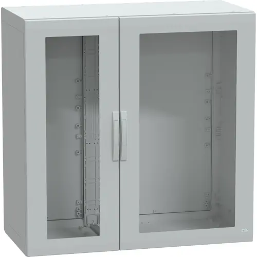 Abverkauf Schaltschrank, (H x B x T) 1250 x 1250 x 620 mm, IP65, Polyester, lichtgrau, NSYPLA12126TG