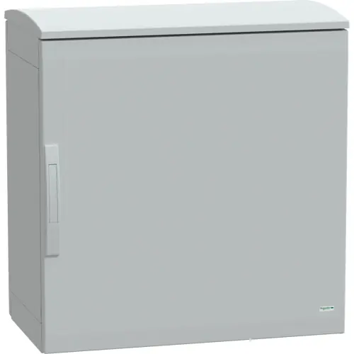 Billig Schaltschrank, (H x B x T) 750 x 750 x 420 mm, IP44, Polyester, lichtgrau, NSYPLAT774G