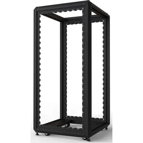 Abverkauf Schrankgestell, 24 HE, mobil, (H x B x T) 1200 x 600 x 600 mm, Stahl, schwarzgrau, 20630-193